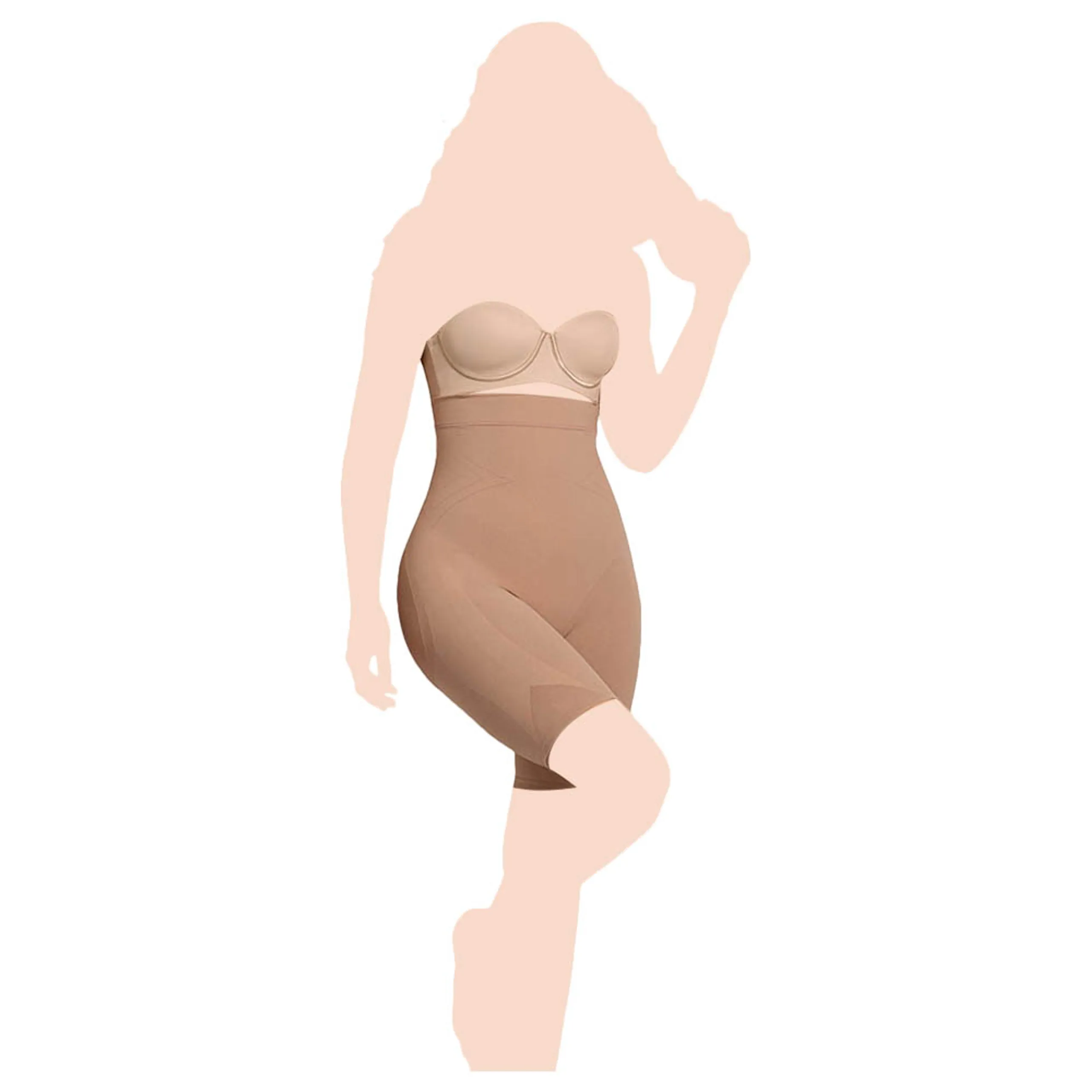 Mums & Bumps - Extra High Waisted Shaper Short - Beige