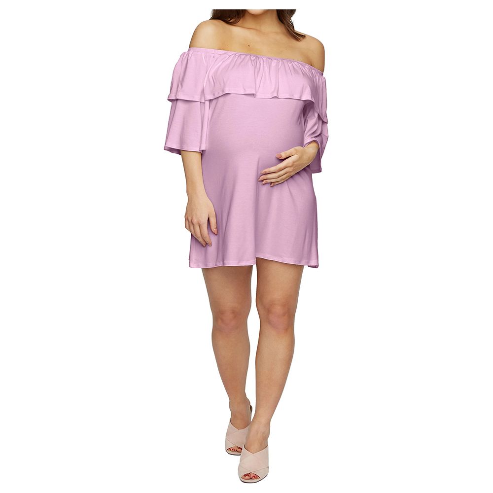 Pietro Brunelli Pink Capri Designer Maternity Dress