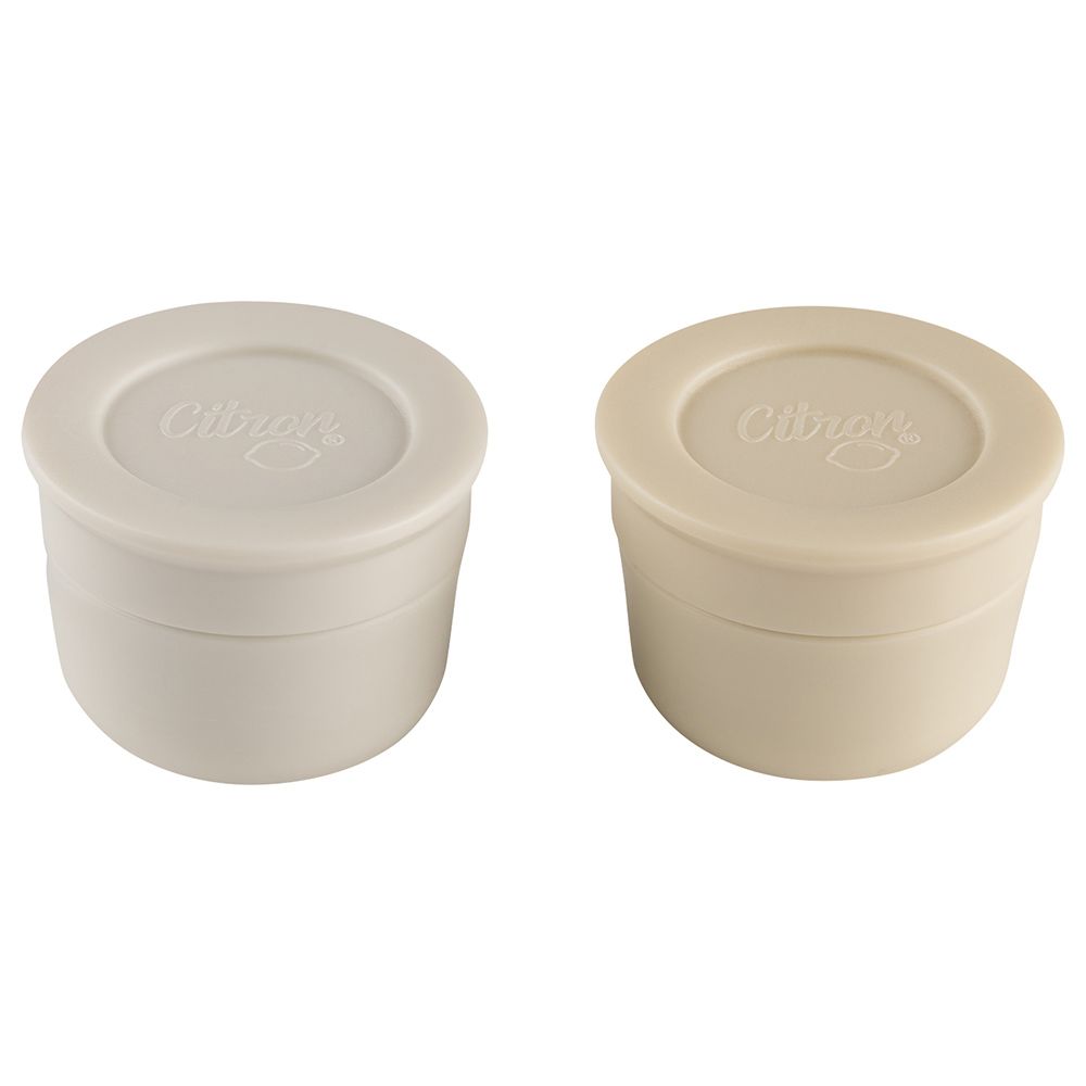 Citron - Mini Sauce Containers - 2 Pcs - White/Ivory