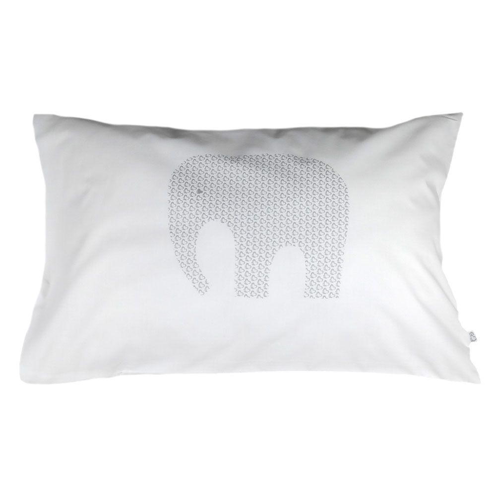 Me Handprinted Organic Junior Cushion Me Elephant Silver Buy