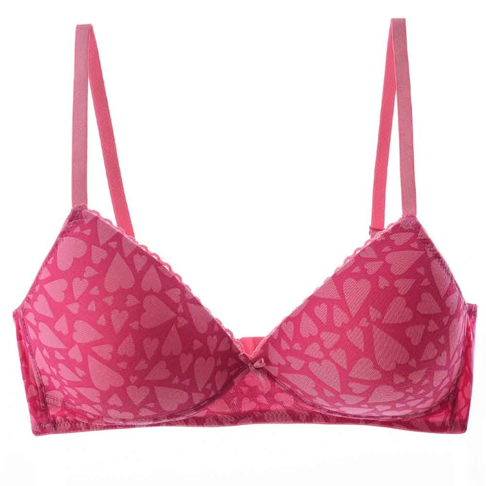 Lacy Dreams - Casual Lace Bra - Pink Hearts