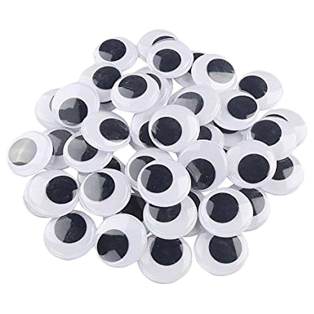 2/3/4 Inch Mixed Googly Wiggle Eyes Self Adhesive Back 6 Pack Large Black  Giant