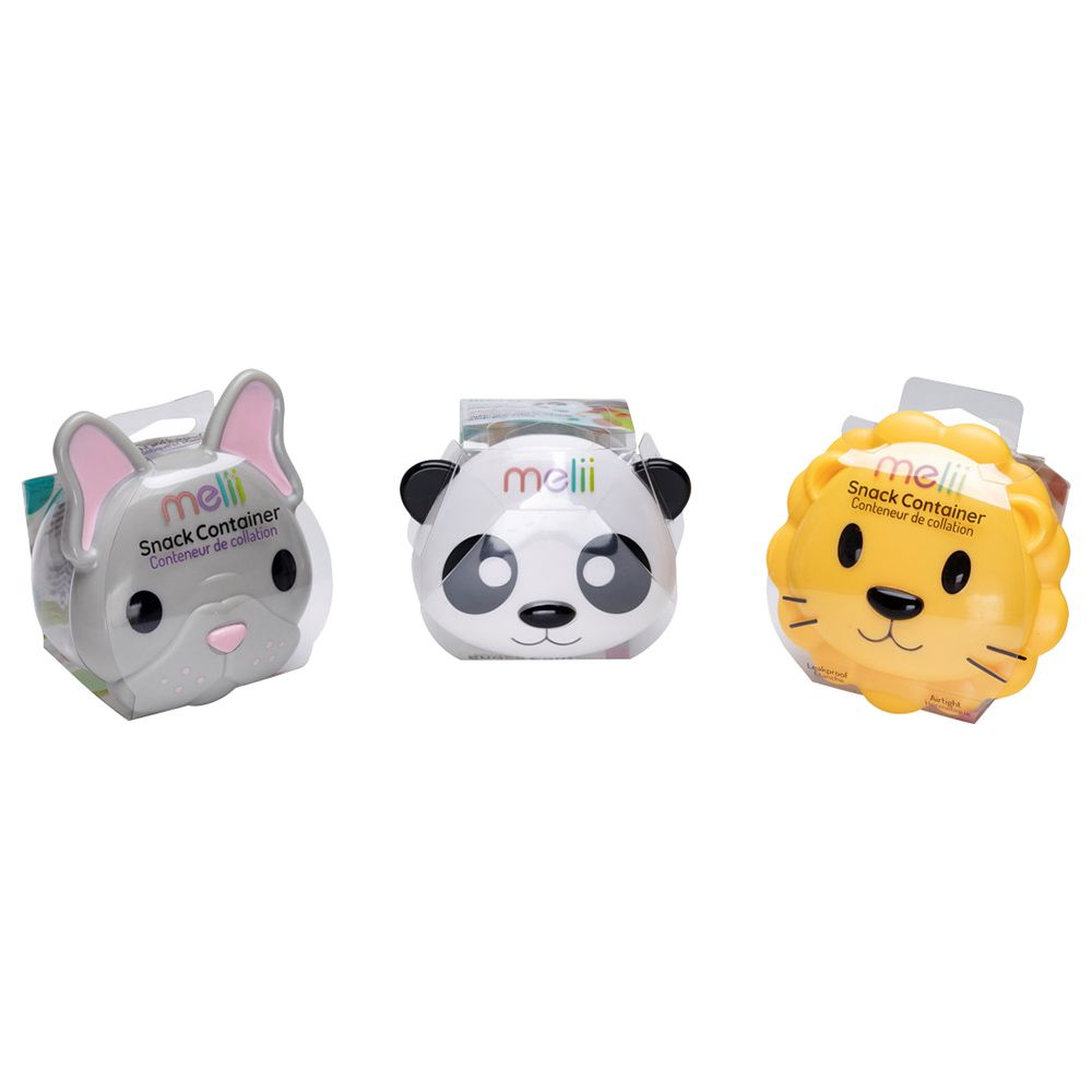 Melii - Snack Container - Panda/Bulldog/Lion - Assorted 1pc