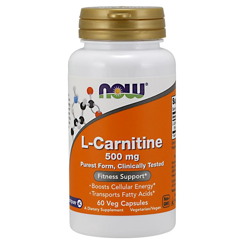 NOW - L-Carnitine 500 mg 60 Veg Capsules