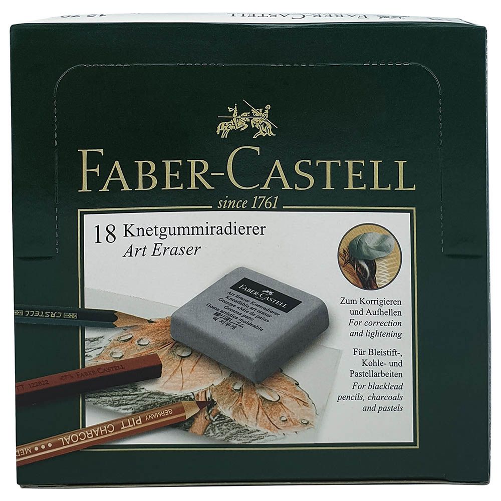  Faber-Castell Kneaded Erasers Medium Grey Each : Arts