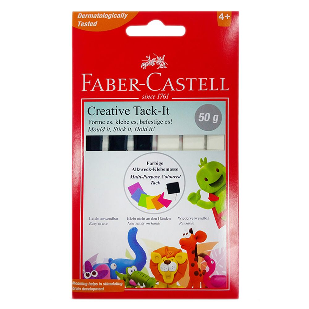Faber-Castell - Adhesive Creative Tack-It 50g - Black & White