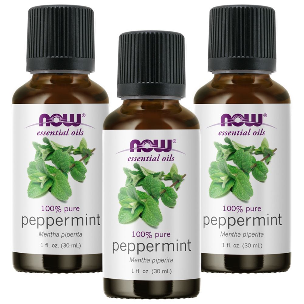Now Essential Oils Peppermint Oil 100% Pure 1 Fl. Oz. 3pcs