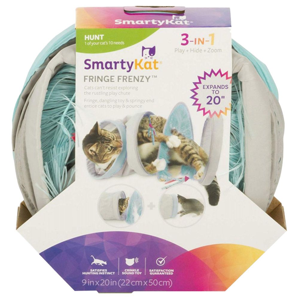 SmartyKat Fringe Frenzy Cat Activity Tunnel Buy at Best Price