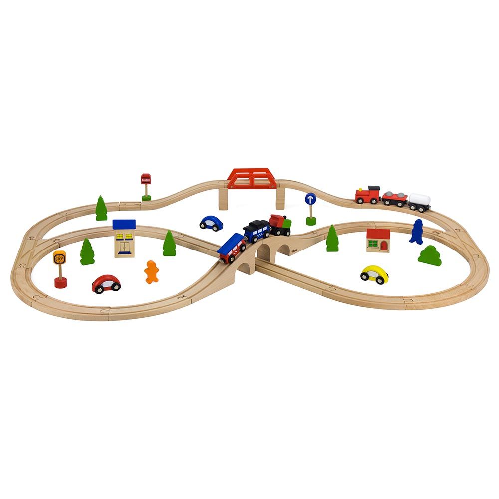 Viga wooden cheap train set