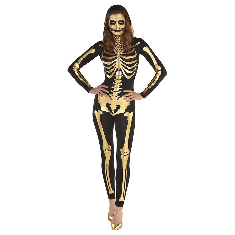 Love Culture Black Bra With Gold Skeleton Hands in 3D Costume