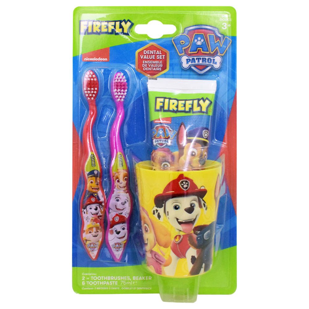 Firefly Paw Patrol 2 Toothbrushes Beaker Toothpaste Buy at