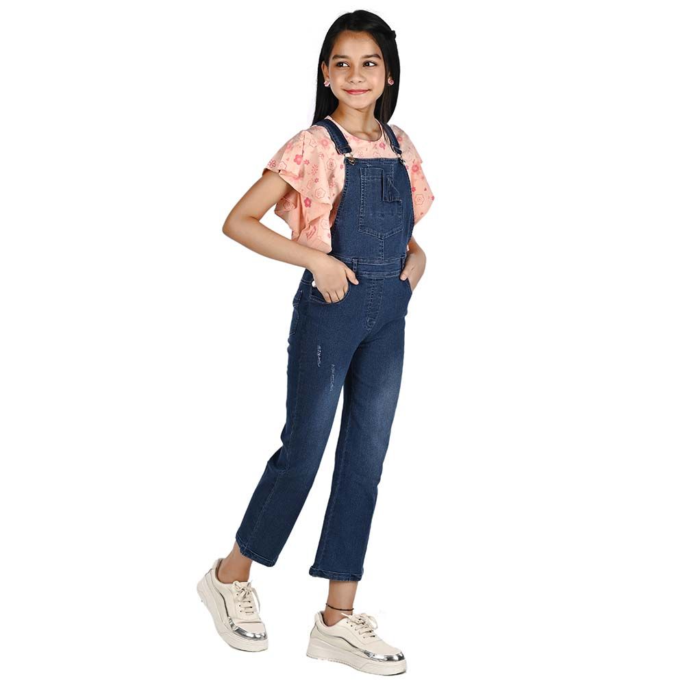 Buy Girls Kimberly Denim Dungaree Dress | Joules online | Jenni Kidz