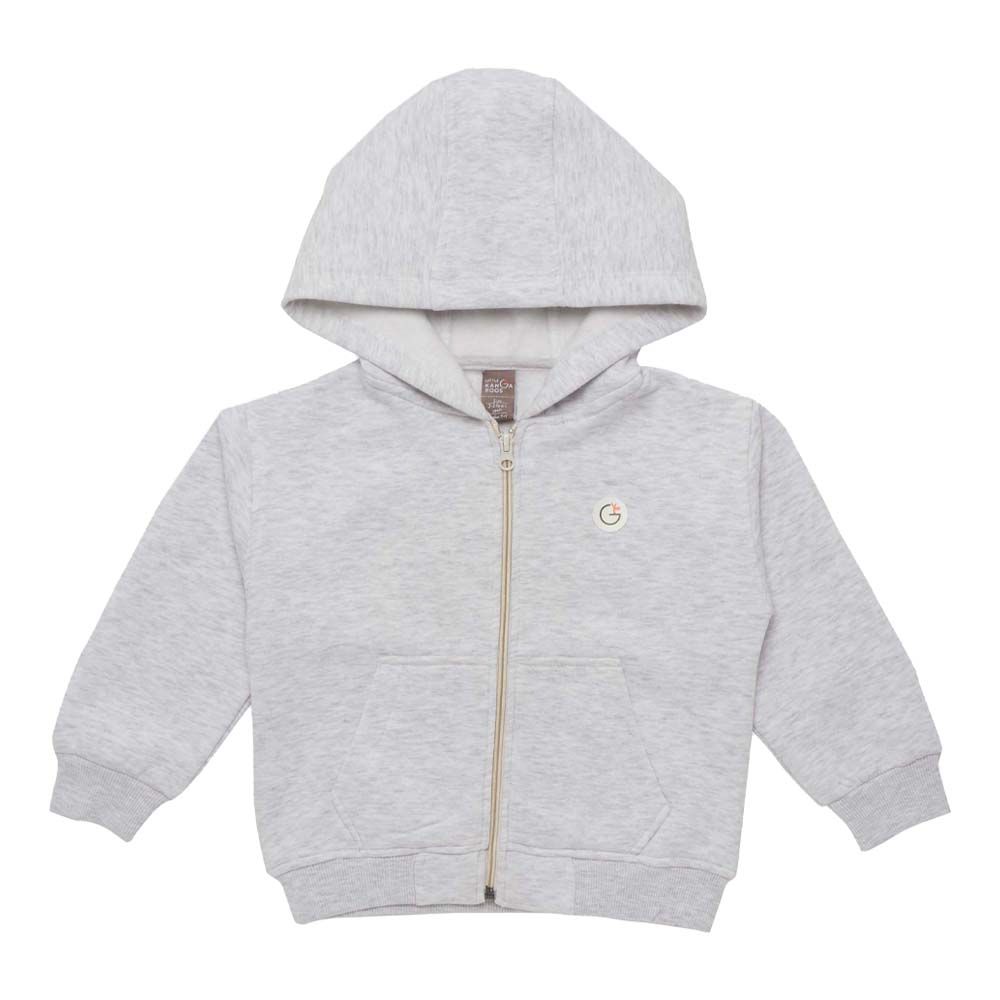 Little Kangaroos Boys Long Sleeves Hooded Jacket White