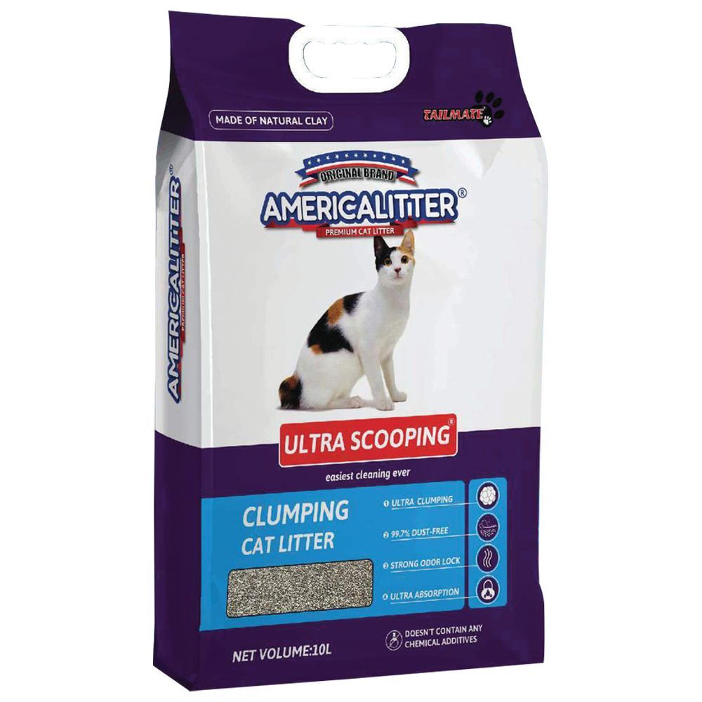 America Litter Cat Litter Unscented Ultra Scooping 10L