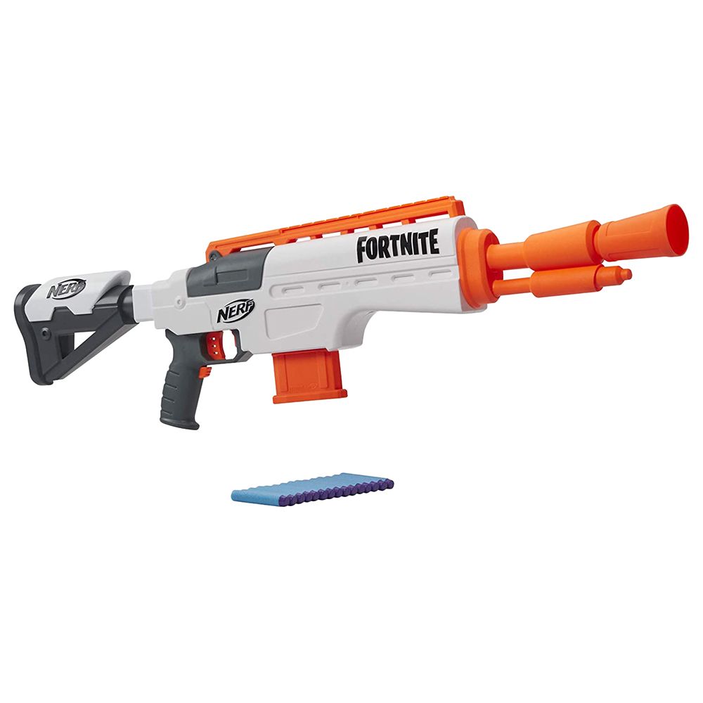  Nerf Fortnite IR Motorised Blaster – Dart-Blasting Fortnite  Blaster Replica – 6-Dart Removable Clip, 12 Official Nerf Elite Darts :  Toys & Games