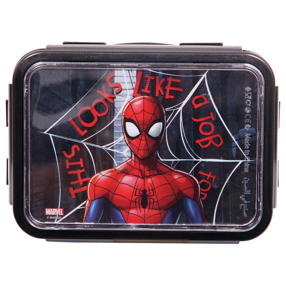 Black spiderman lunch box discount