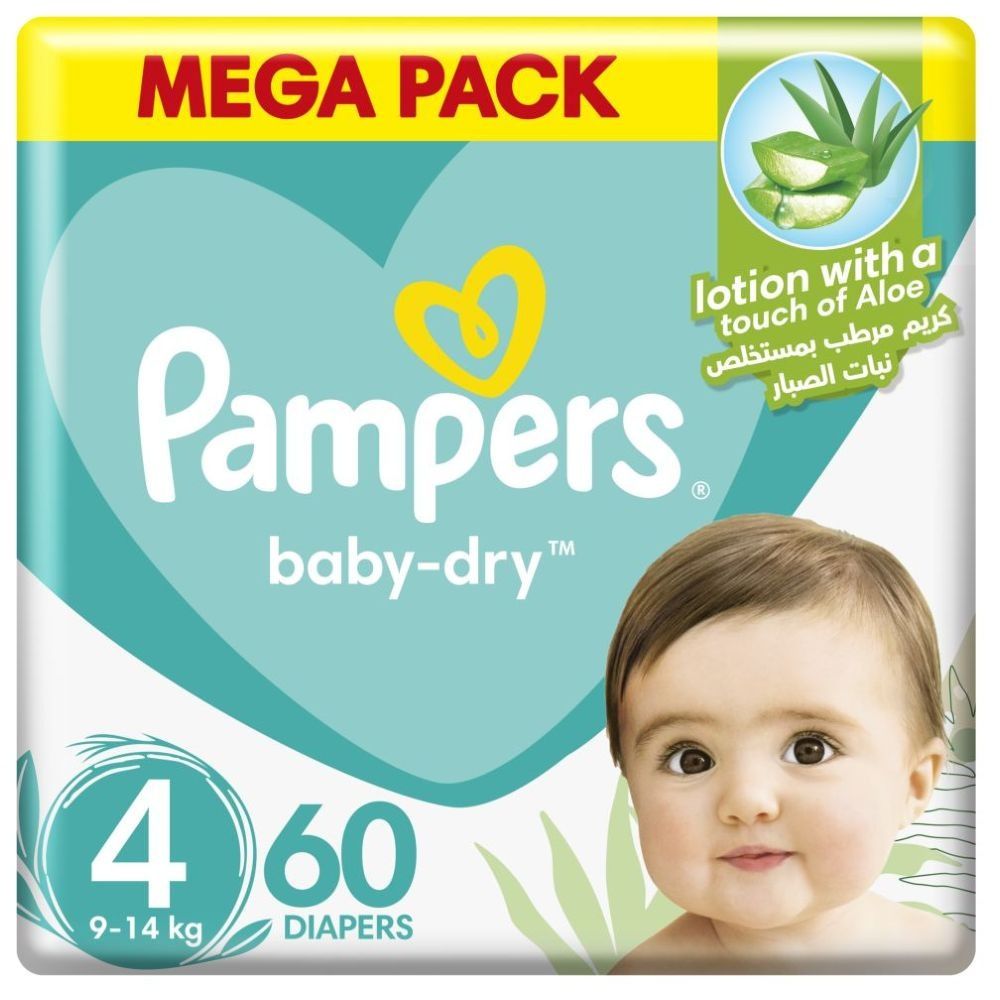 Pampers Baby Dry Diapers Size 4 9 14kg Up to 100 Leakage