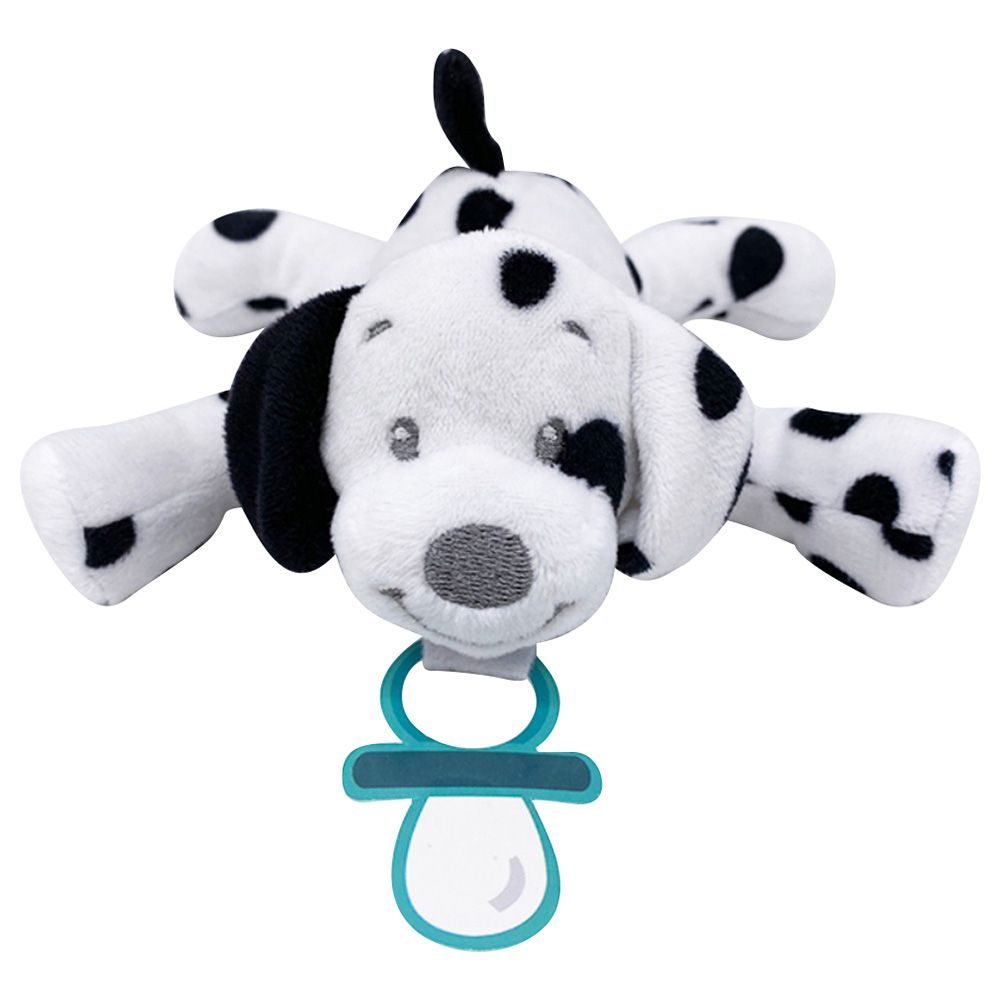 Pacifier Holder Plush Toy Spotty Dog