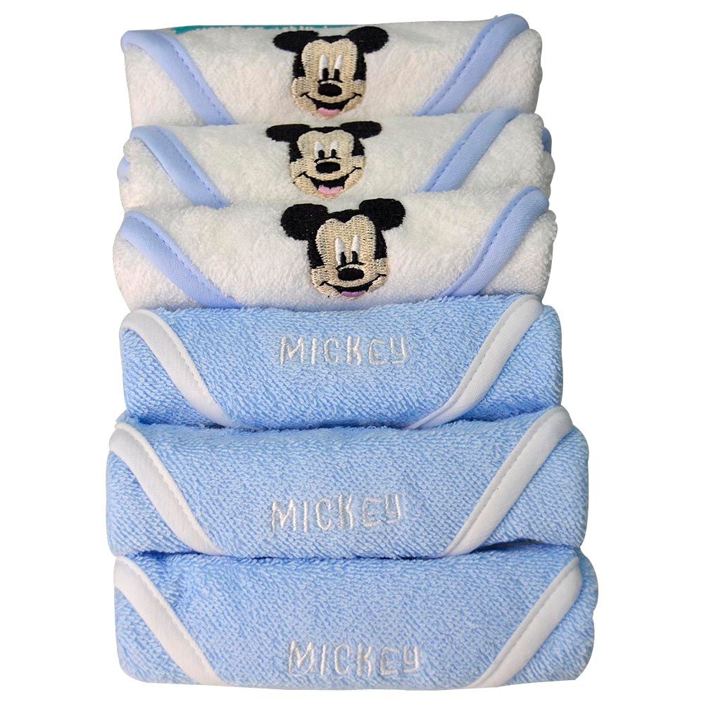 Mickey Baby Face Towel Pack of 6 Blue Buy at Best Price from