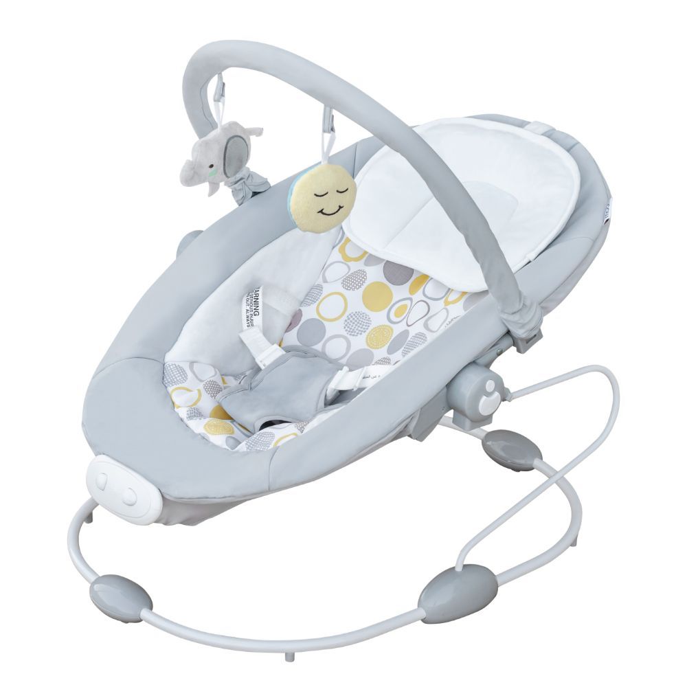 Grey baby bouncer hotsell