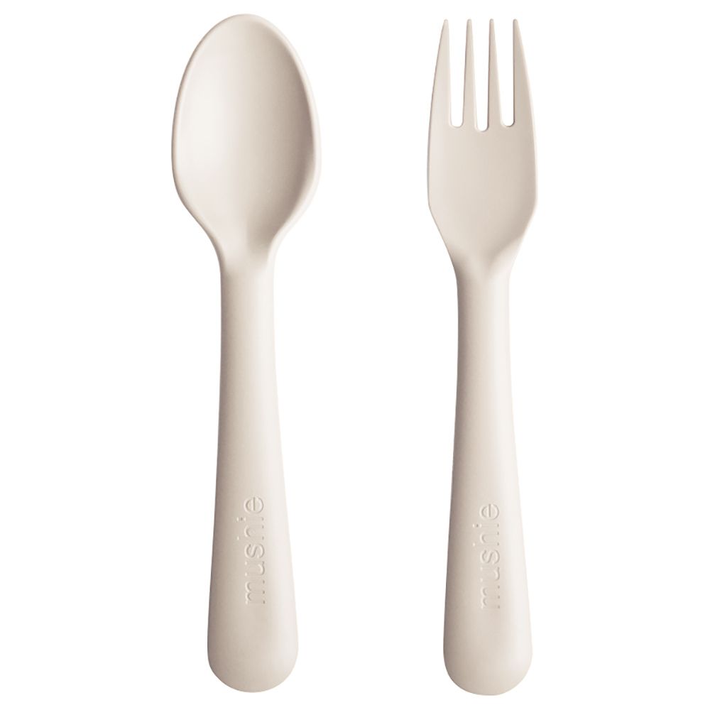 Mushie - Fork & Spoon - Ivory  Buy at Best Price from Mumzworld