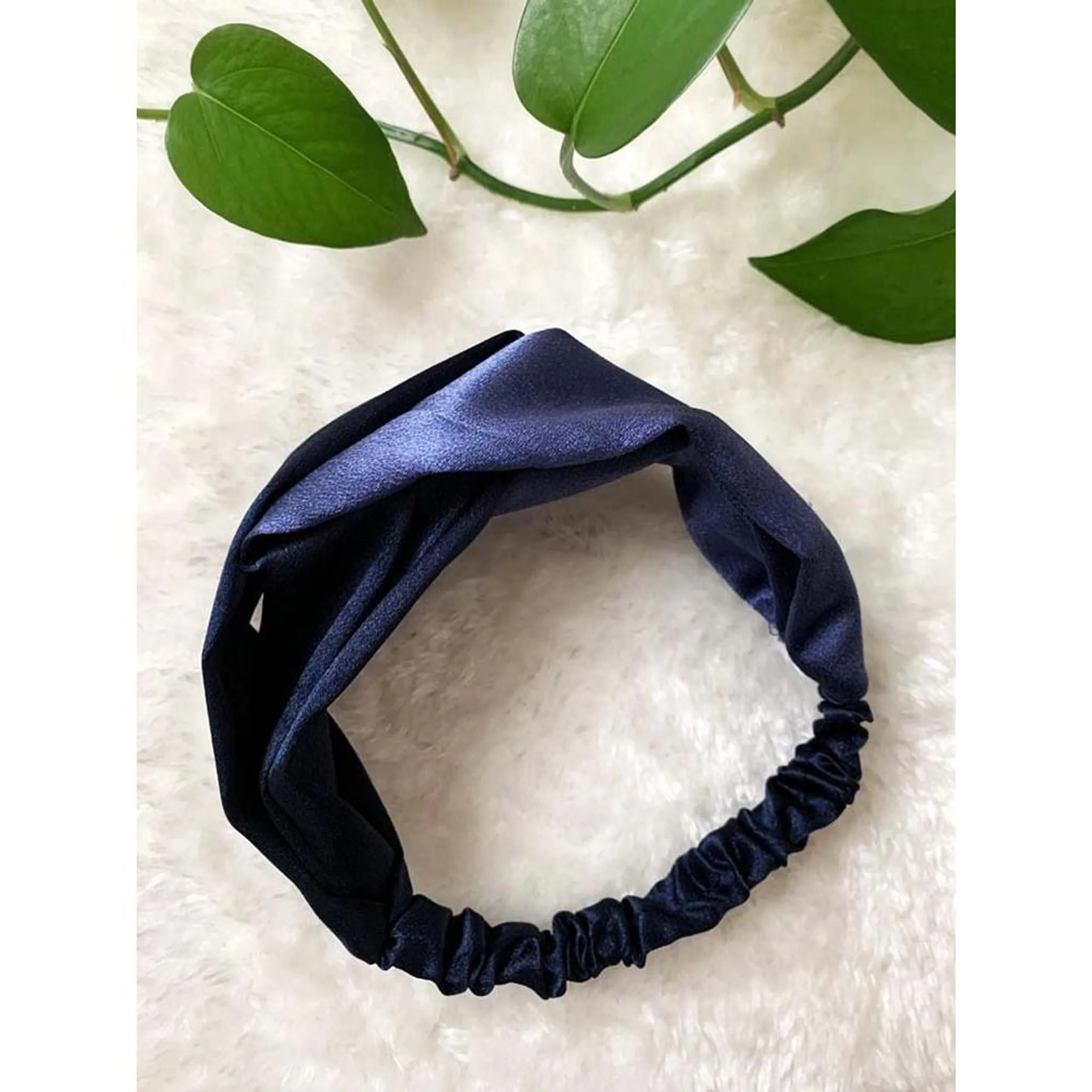 The Girl Cap - Twisted Headband - Navy Blue