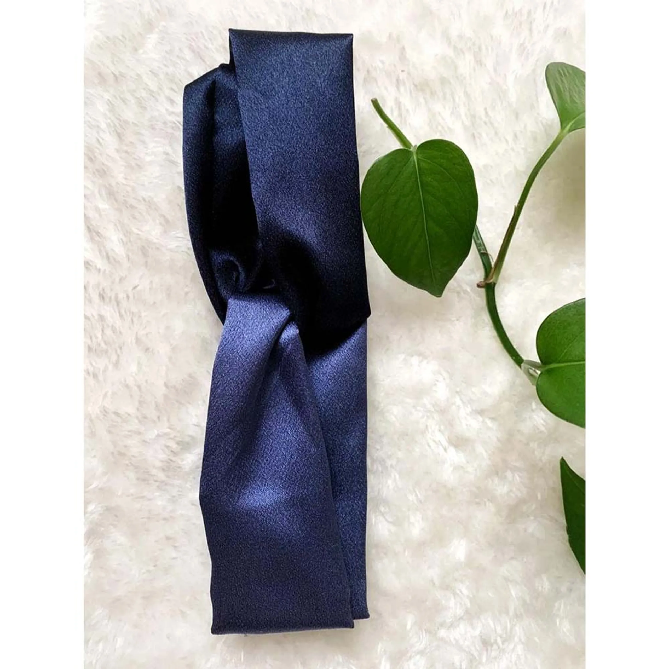 The Girl Cap - Twisted Headband - Navy Blue