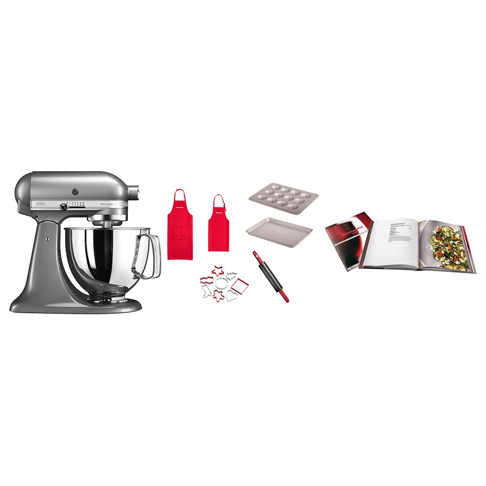 KitchenAid - 5KSM125BCU Stand Mixer 4.8L W/ Cookbook & Family Set