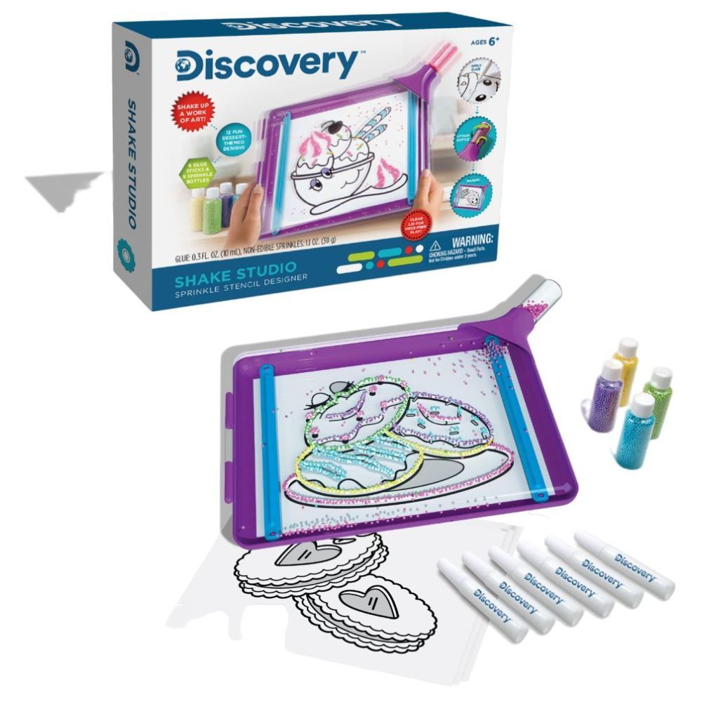 Discovery Art Board Shake Sprinkle Stensil Art Board