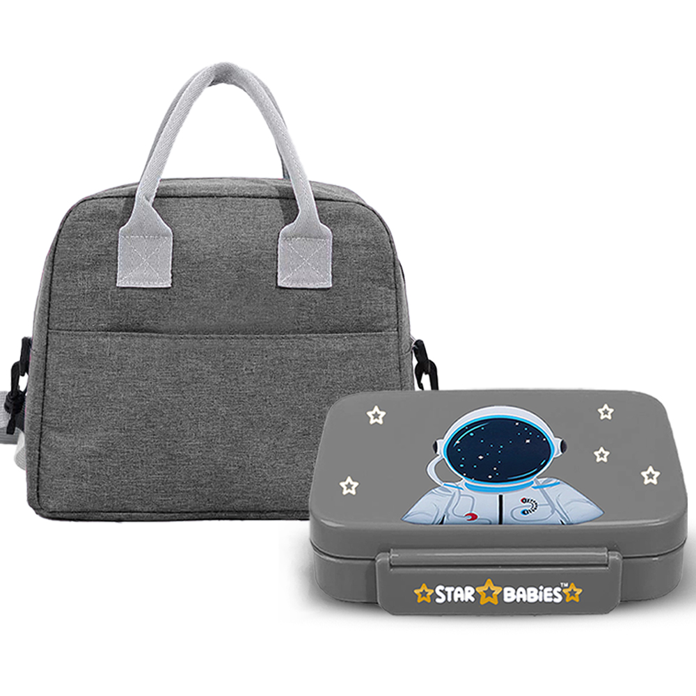 Star Babies - 5 Compartment Astronaut Lunch Box And Insulated Lunch Bag