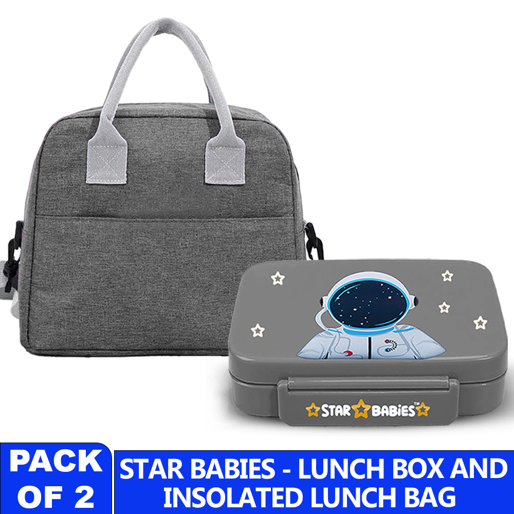 Star Babies - 5 Compartment Astronaut Lunch Box And Insulated Lunch Bag