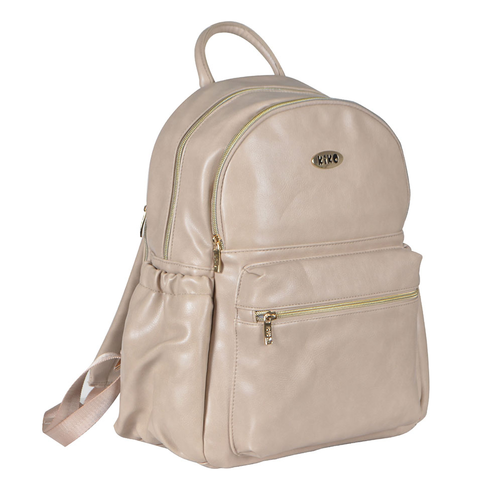 Kiko - Leather Mommy Diaper Bag - Coffee