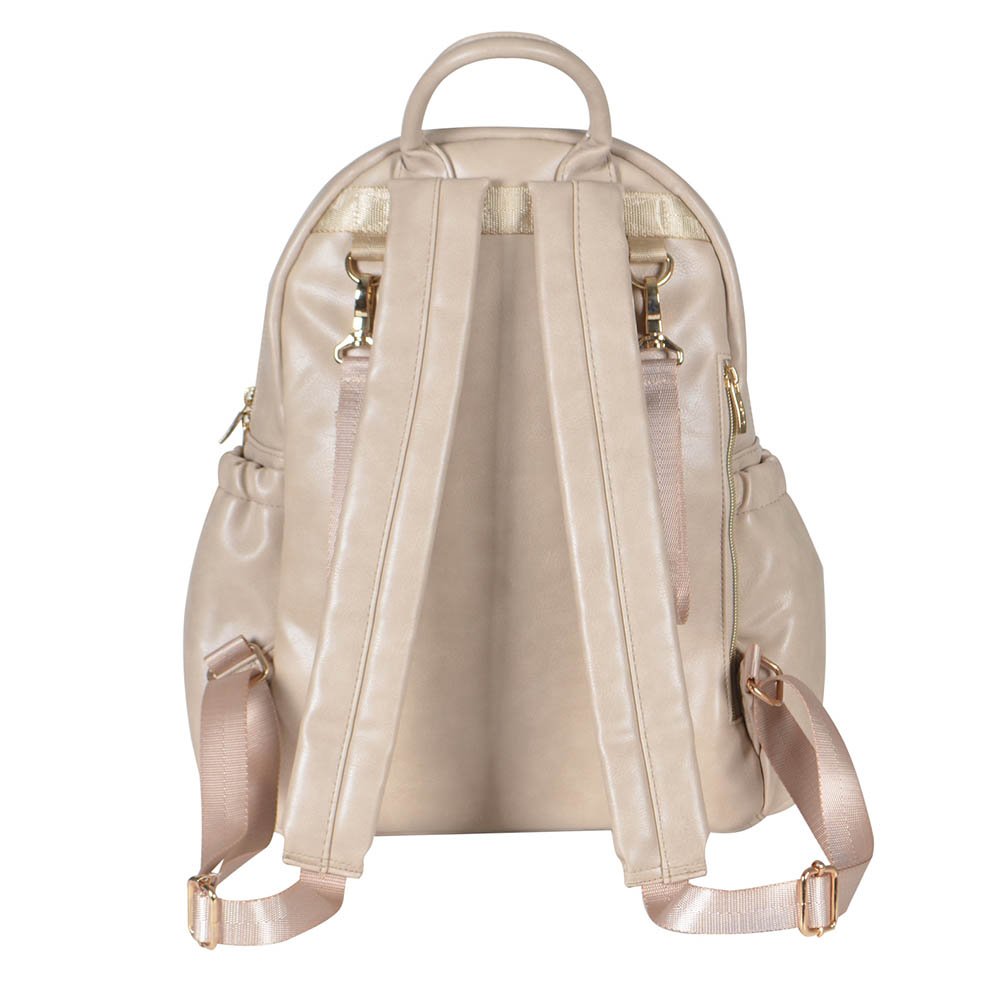 Kiko - Leather Mommy Diaper Bag - Coffee