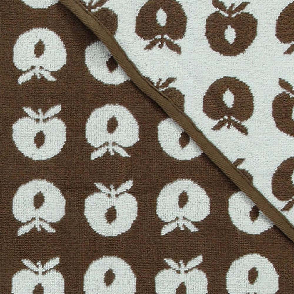 Smafolk - Apples Print Baby Towel - Brown