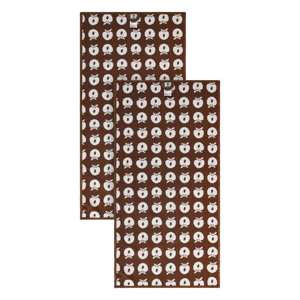 Smafolk - Apples Print Towel - Pack of 2 - Brown
