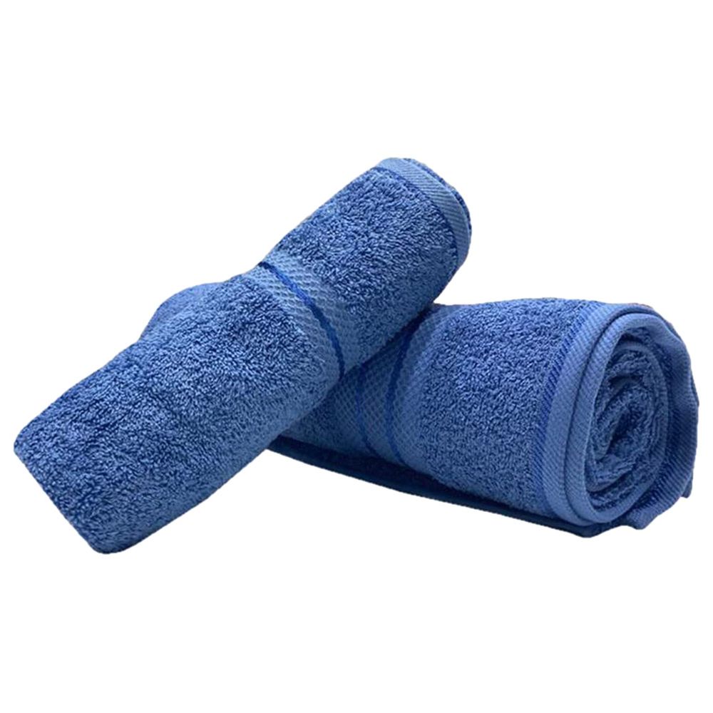 Byft - Bath And Hand Cotton Towel - 2pcs - Blue