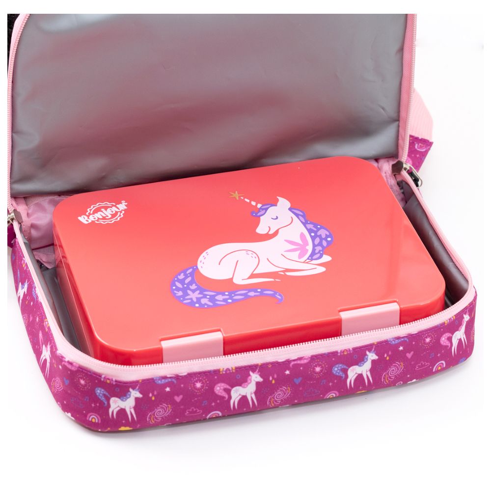 Bonjour - 2-in-1 Max Backpack And Lunch Bag - Unicorn - 16.5-Inch/42cm