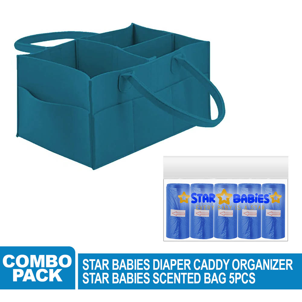 Star Babies - Caddy Diaper Bag Organizer with Scented Bag 5pcs - Dark Blue