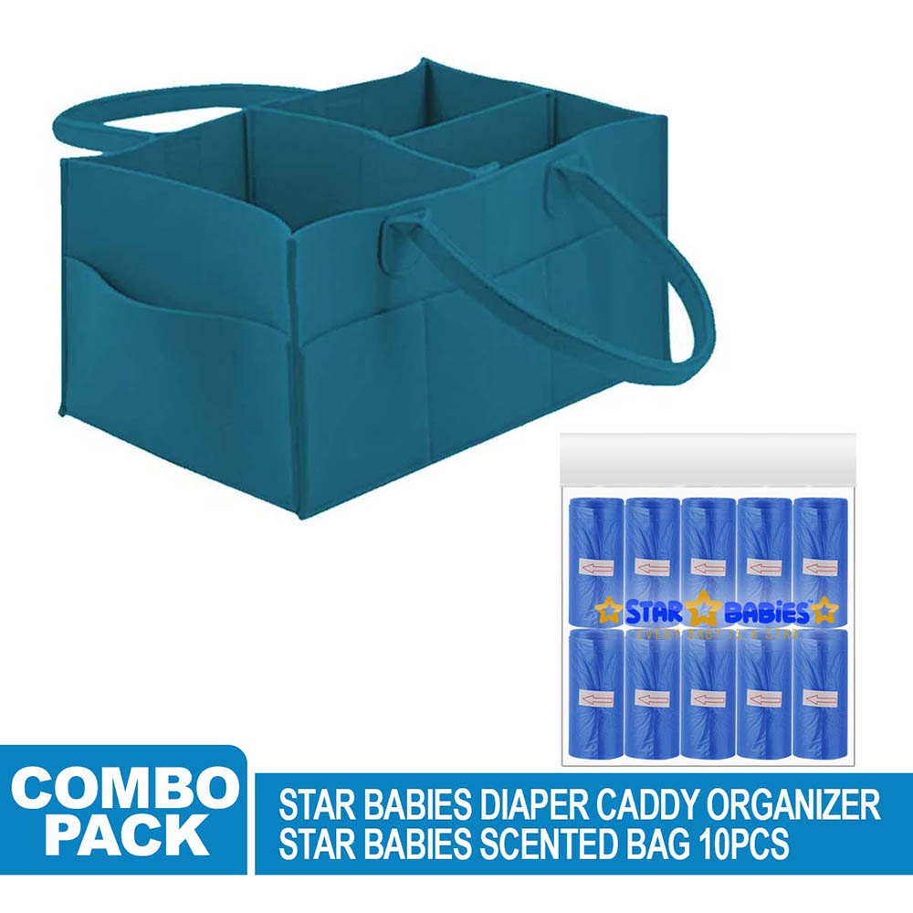 Star Babies - Caddy Diaper Bag Organizer with Scented Bag - 10pcs - Dark Blue