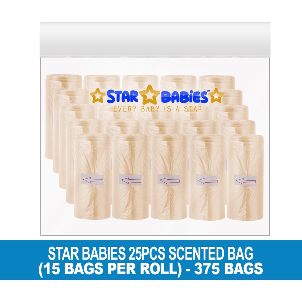 Star Babies - Scented Nappy Bag - 375pcs - Ivory