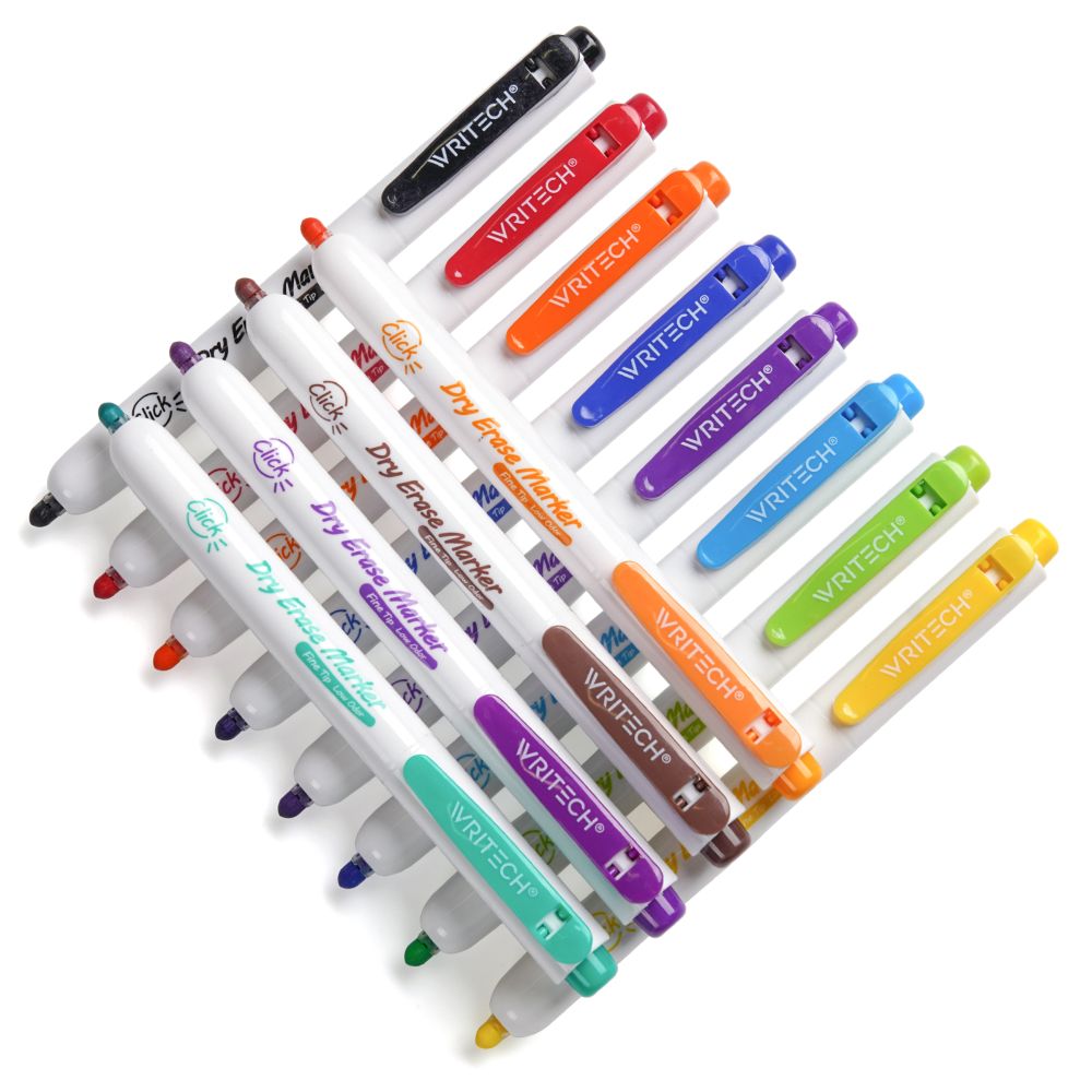 Writech - Retractable Whiteboard Marker - 12pcs