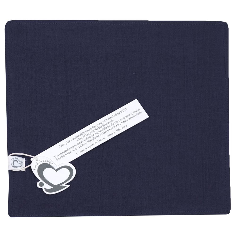 Me - Organic Muslin Burp/Face Towel - Midnight - Pack of 2