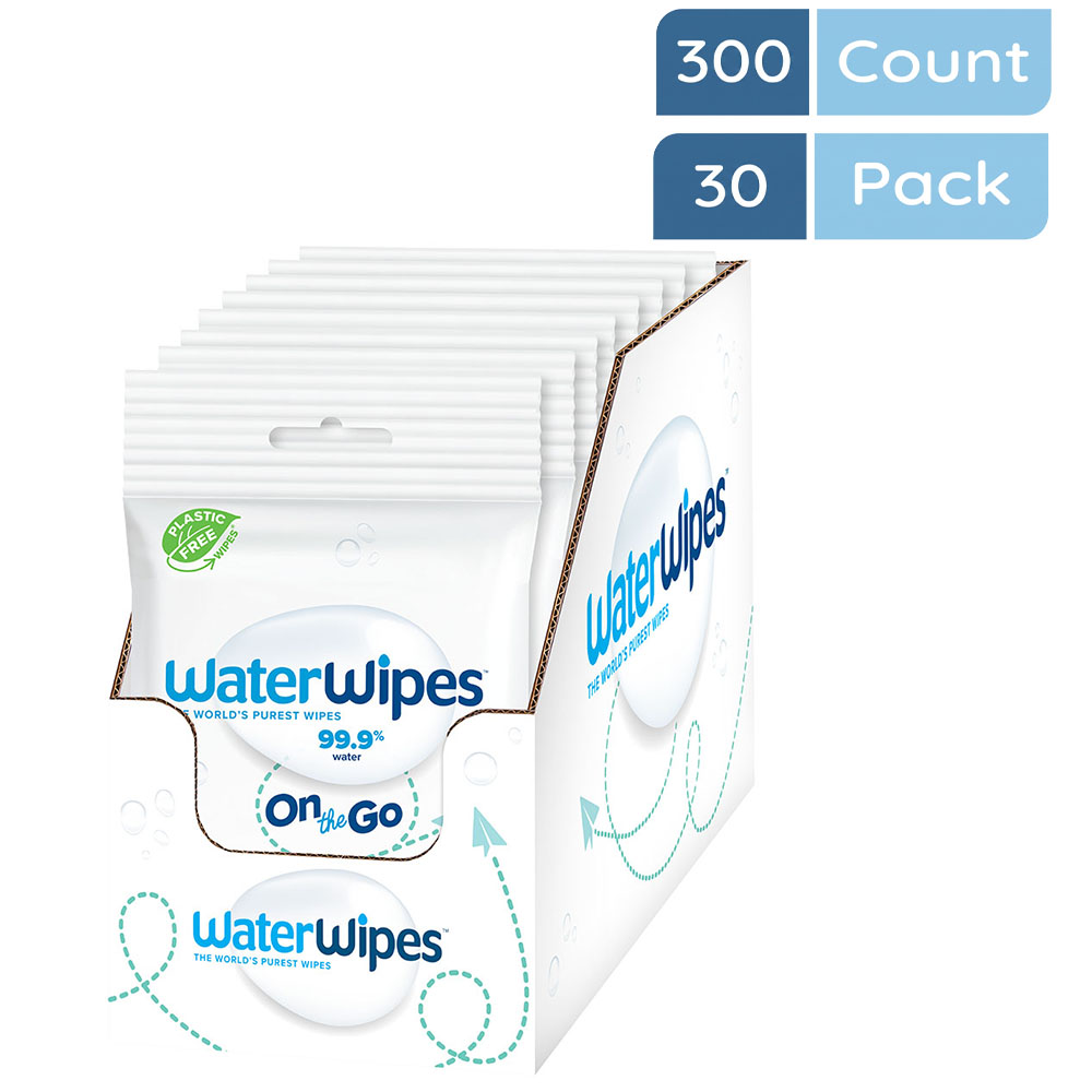 Waterwipes - On-The-Go Plastic Free Wipes - Pack Of 300
