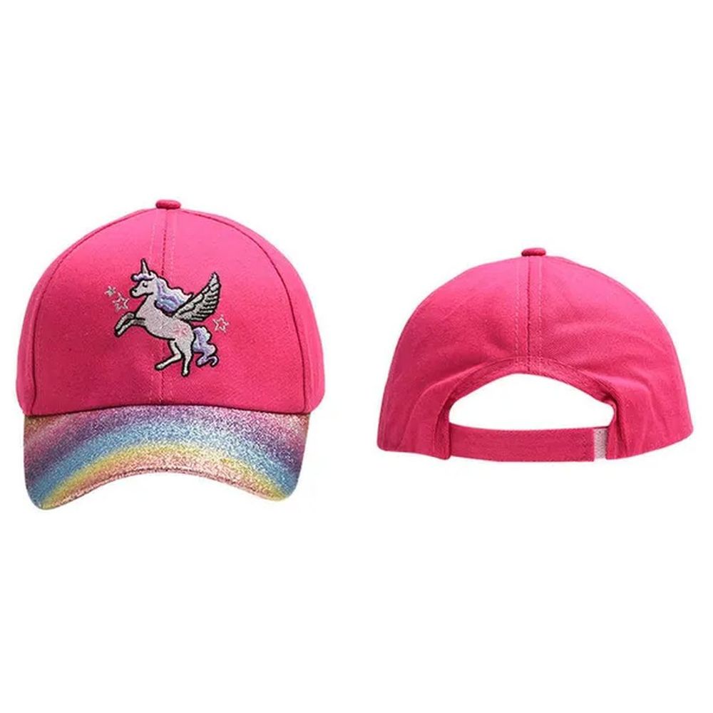 The Girl Cap Kids Durable Cotton Unicorn Cap - Fuchsia