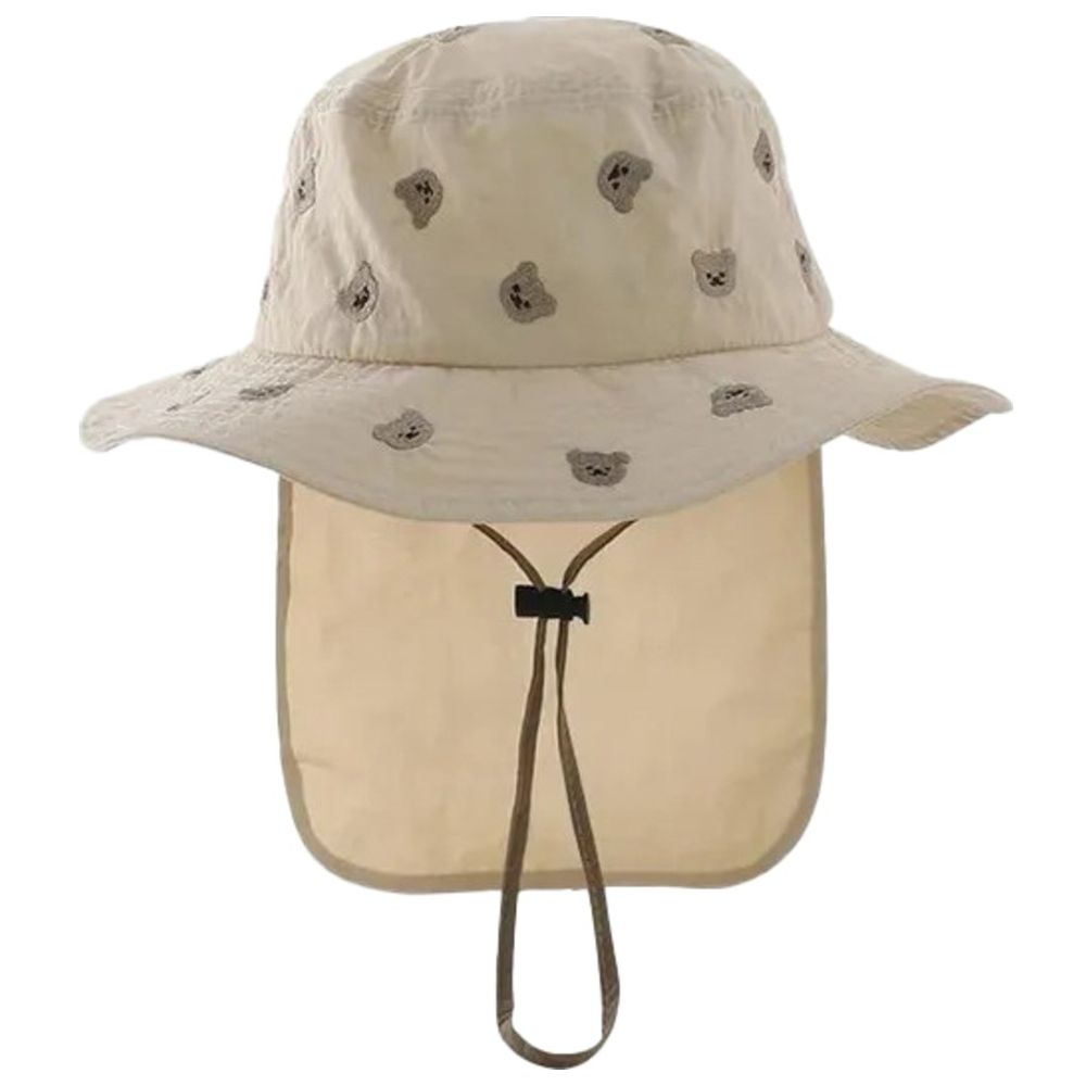 Wonder Kids Kids Neck Cover Hat - Beige
