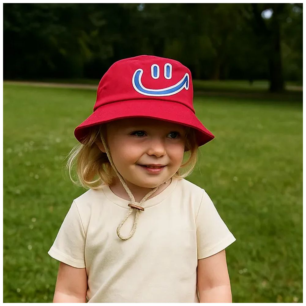 Wonder Kids Smiley Bucket Hat - Red