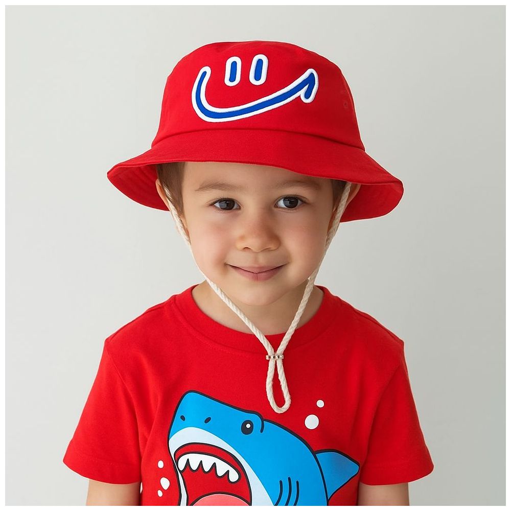 Wonder Kids Smiley Bucket Hat - Red