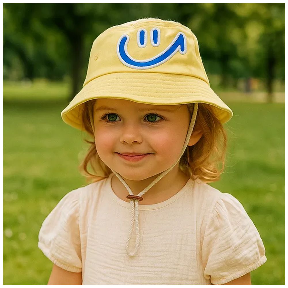 Wonder Kids Smiley Logo Cotton & Polyester Hats - Yellow