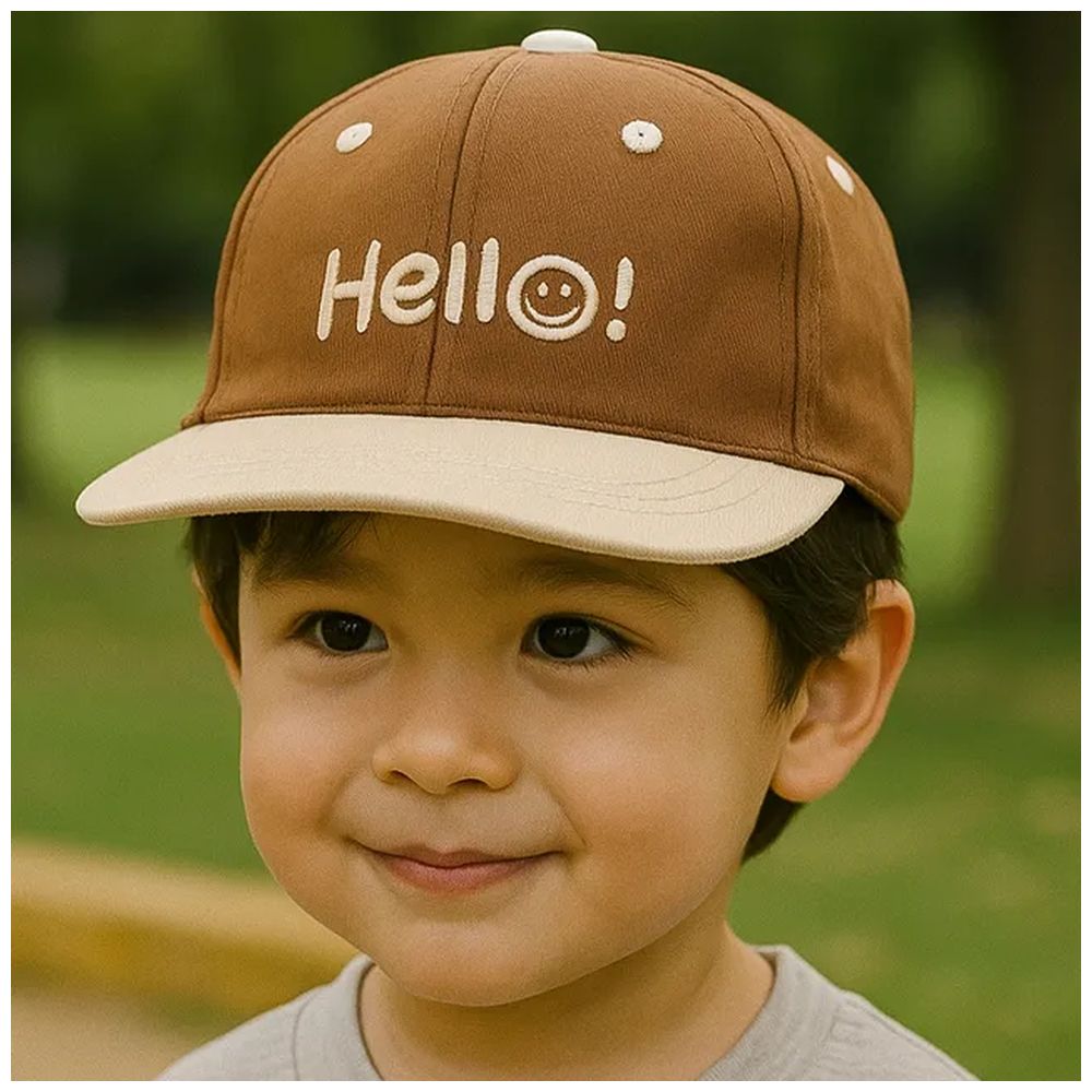 Wonder Kids Kids Hello Cap - Brown