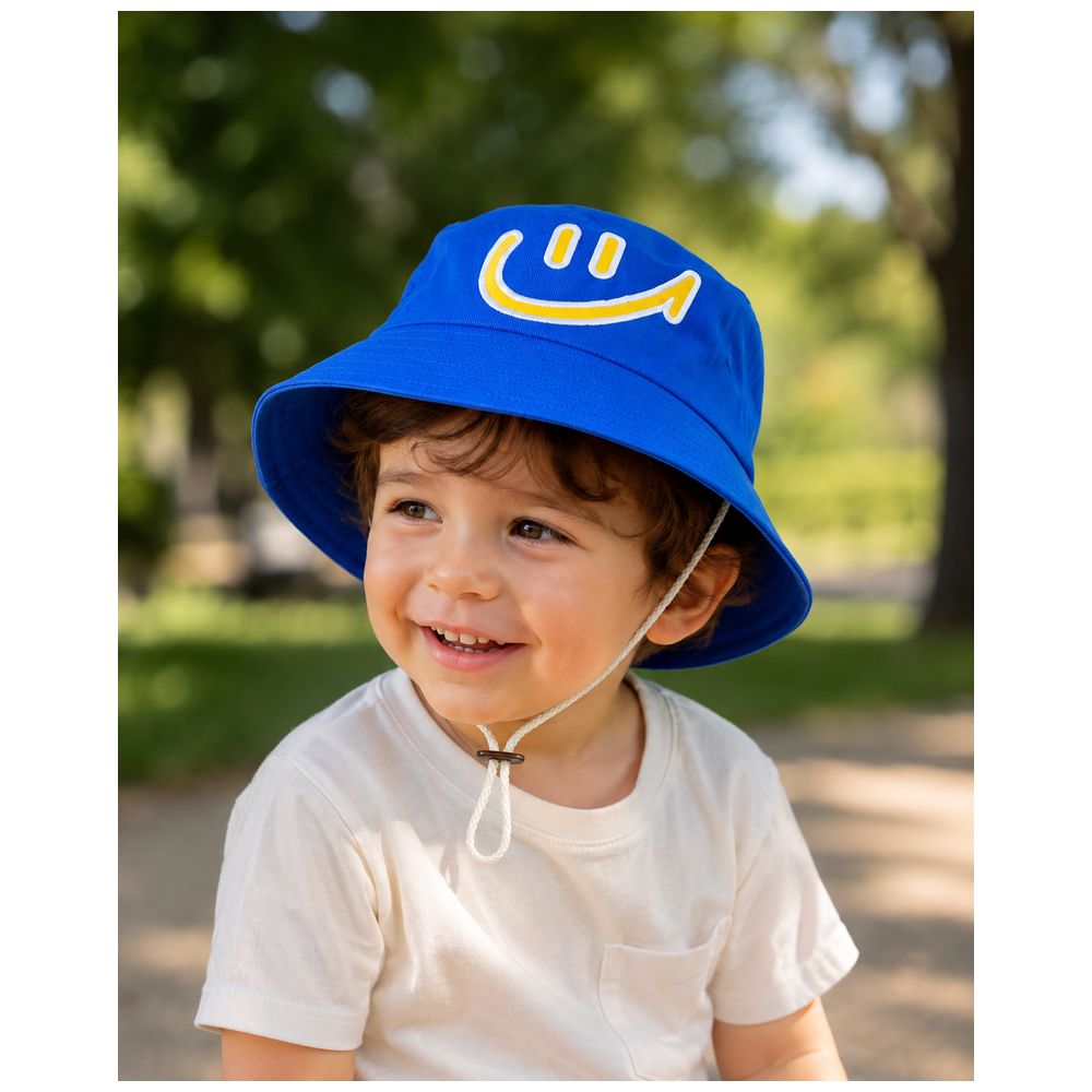 Wonder Kids Smiley Logo Detail Bucket Hat